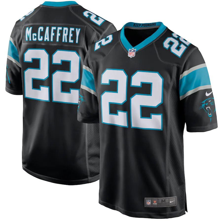 Men Carolina Panthers #22 Christian McCaffrey Nike Black Player NFL Jersey